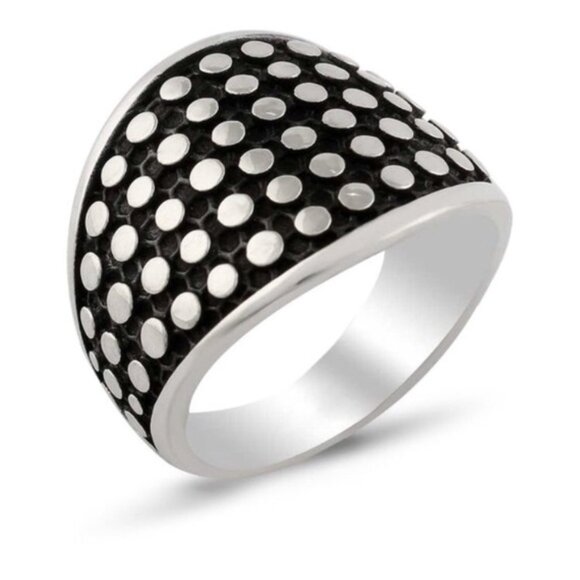 925 Sterling Silver Men's Points Rings GiftFor Him - Picture 8 of 8